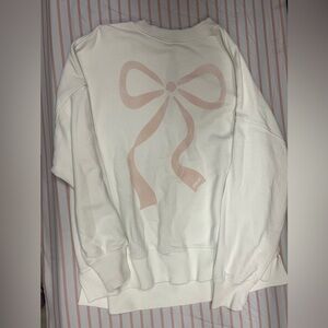 Aerie Oversized Crew Ribbon Sweatshirt